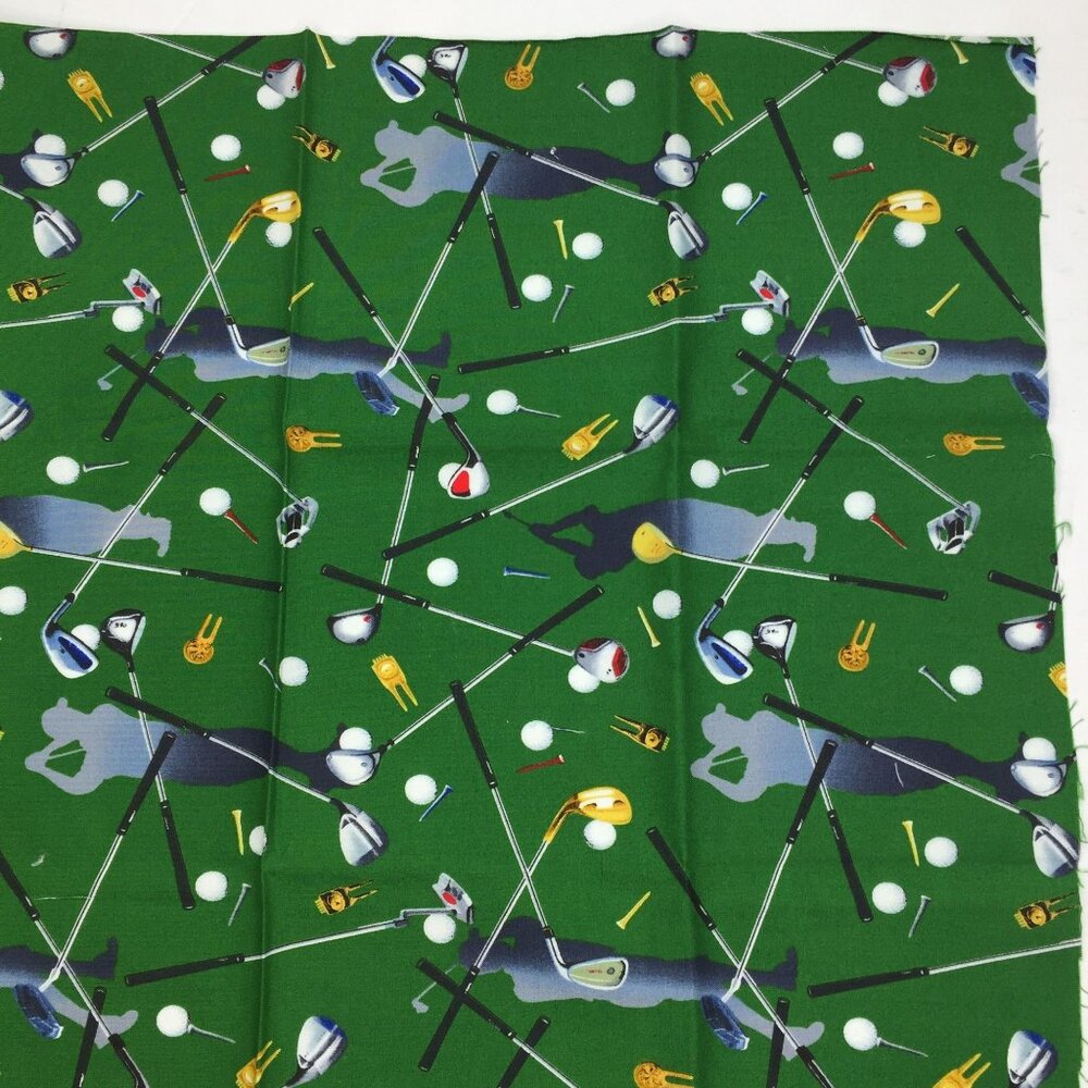 FQ Shamash & Sons Pattern #4538 Quilting Fabric Golf Balls  Fat Quarter